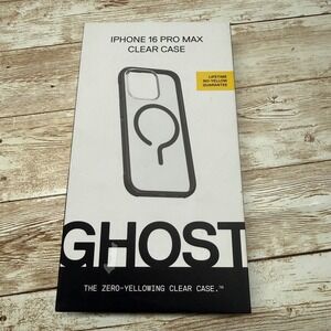 Ghost iPhone 16 Pro Max Clear Case Zero Yellowing‎ Magnetic MagSafe Open Box